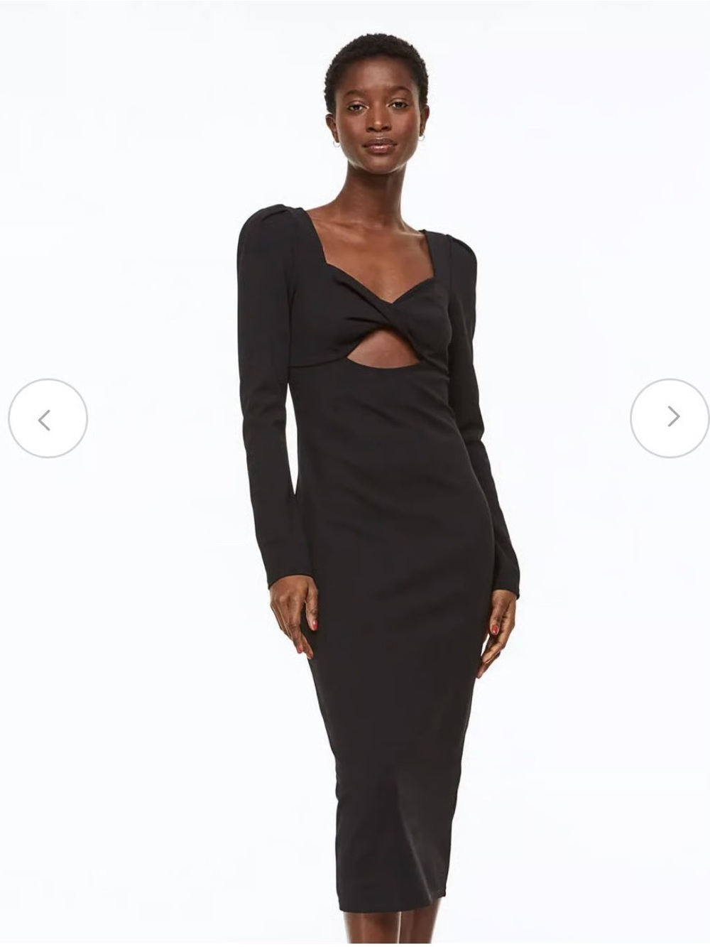 H&M Sexy Black Sheath Cutout Cocktail Dress